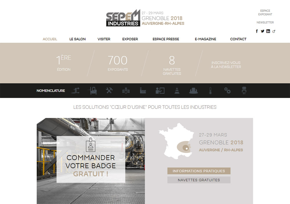 GH จะเข้าร่วมงาน  Sepem Industries Grenoble regional fair